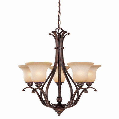 Mid. Chandeliers Glass Up by Vaxcel ( 63 | CH35405RBZ/B Monrovia ) 