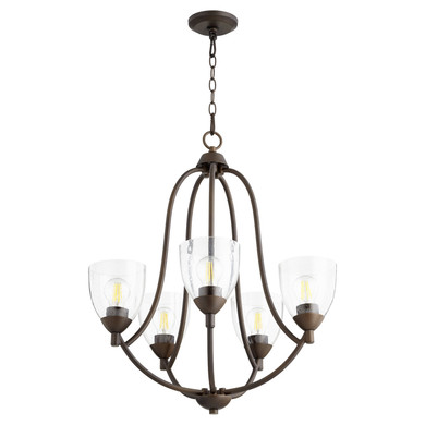 Mid. Chandeliers Glass Up by Quorum ( 19 | 6069-5-286 Barkley ) 