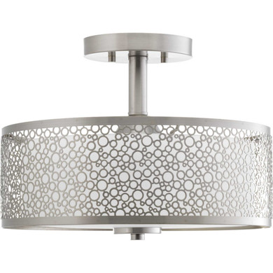 Semi-Flush Mts. Drum Shade by Progress Lighting ( 54 | P2320-0930K9 Mingle Led ) 