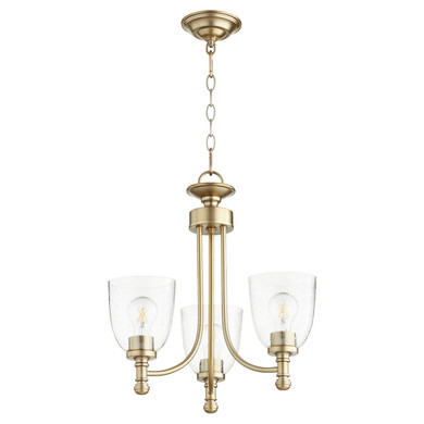 Mini Chandeliers Glass Shade by Quorum ( 19 | 6122-3-280 Rossington ) 