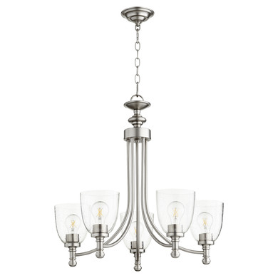 Mid. Chandeliers Glass Up by Quorum ( 19 | 6122-5-265 Rossington ) 