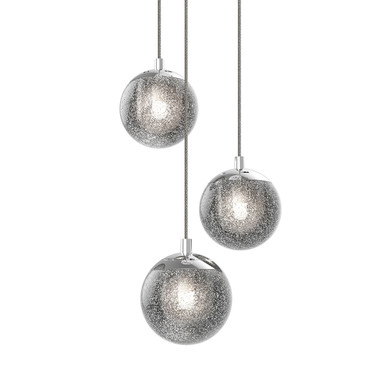 Mini Pendants 3 Light Cluster by Sonneman ( 69 | 2962.01 Champagne Bubbles ) 