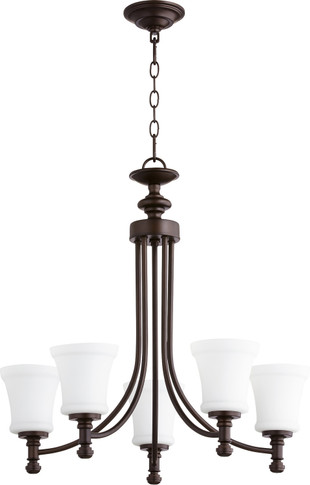 Mid. Chandeliers Glass Up by Quorum ( 19 | 6122-5-86 Rossington ) 