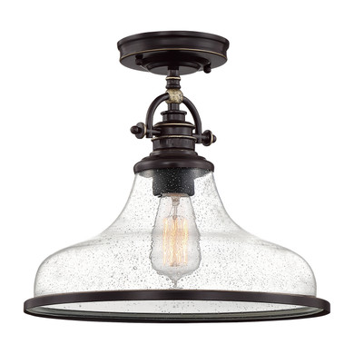 Semi-Flush Mts. Glass Down by Quoizel ( 10 | GRTS1714PN Grant ) 