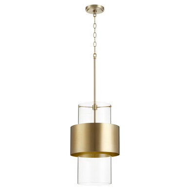 Mini Pendants Drum Shade by Quorum ( 19 | 8013-80 Glass Cylinder Drum Pendants ) 