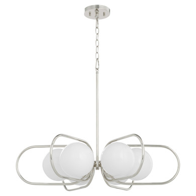 Mid. Chandeliers Glass Down by Quorum ( 19 | 6137-6-62 Belmont ) 