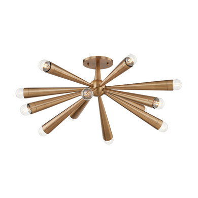 Semi-Flush Mts. Exposed Lamps by Troy Lighting ( 67 | C1030-PBR Keanu ) 