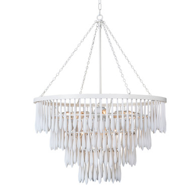 Mid. Chandeliers Empire/Basket by Terracotta Designs ( 374 | H25104-12W Bianca ) 