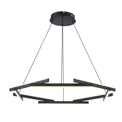 Mid. Chandeliers Ring/Halo by Trans Globe Imports ( 110 | MDN-1566 BK Celestia ) 