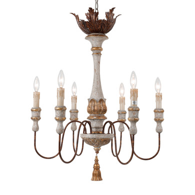 Mid. Chandeliers Candle by Terracotta Designs ( 374 | H5101S-6 Calandra ) 