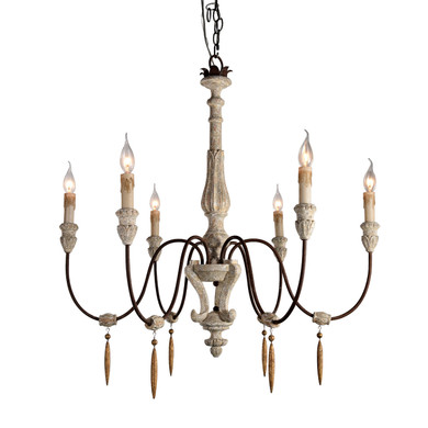 Mid. Chandeliers Candle by Terracotta Designs ( 374 | H5108-6 Marietta ) 
