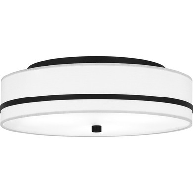 Flush Mounts Drum Shade by Quoizel ( 10 | QFL6180MBK Quoizel Flush Mount ) 