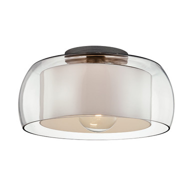 Flush Mounts Drum Shade by Troy Lighting ( 67 | C7561-GRA Candace ) 