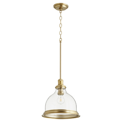 Pendants Glass Down by Quorum ( 19 | 6193-12-80 Ring Lighting Series ) 