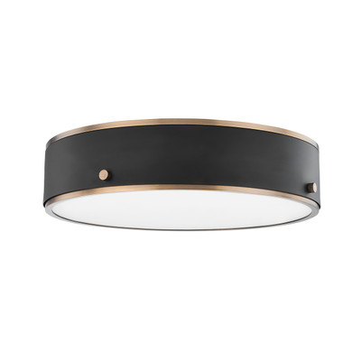 Flush Mounts Drum Shade by Troy Lighting ( 67 | C8316-PBR/SFB Eli ) 