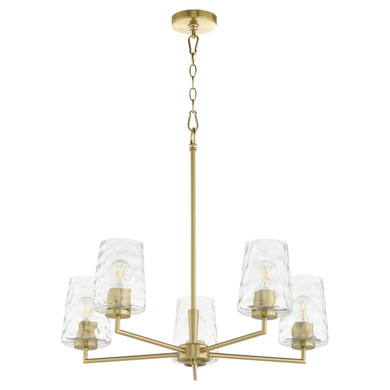 Mid. Chandeliers Glass Up by Quorum ( 19 | 6204-5-80 Goodwin ) 
