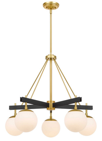 Mid. Chandeliers Glass Down by Varaluz ( 137 | 352C05BLSB Allie ) 