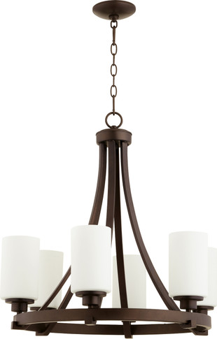 Mid. Chandeliers Glass Up by Quorum ( 19 | 6207-6-86 Lancaster ) 