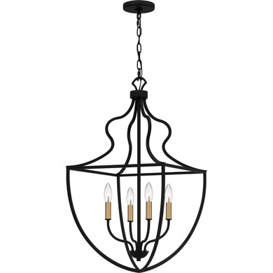 Foyer/Hall Lanterns Open Frame by Quoizel ( 10 | QP6215MBK Quoizel Pendant ) 