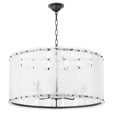 Mid. Chandeliers Glass Down by Quorum ( 19 | 8575-8-59 Prestige ) 