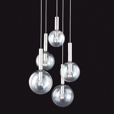 Mid. Chandeliers Multi-Port/Cascade by Sonneman ( 69 | 3765.35 Bubbles ) 