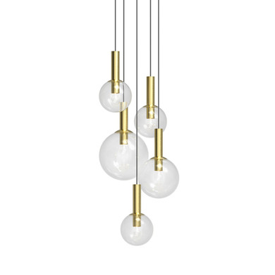 Mid. Chandeliers Multi-Port/Cascade by Sonneman ( 69 | 3765.38 Bubbles ) 