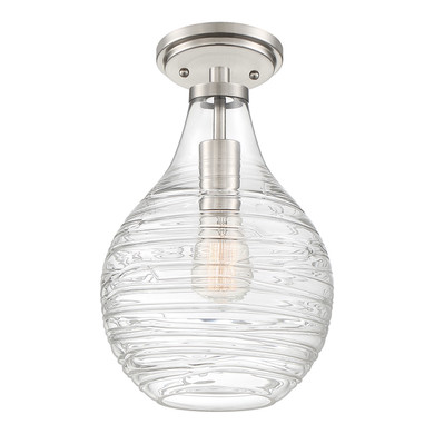 Semi-Flush Mts. Glass Down by Quoizel ( 10 | QSF4019BN Genie ) 