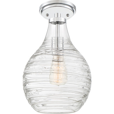 Semi-Flush Mts. Glass Down by Quoizel ( 10 | QSF4019C Genie ) 