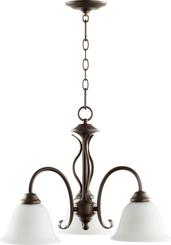 Mid. Chandeliers Glass Down by Quorum ( 19 | 6410-3-186 Spencer ) 