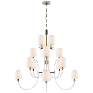 Large Chandeliers Glass Shade by Visual Comfort Signature ( 268 | JN 5030CG/PN-L Clarice ) 