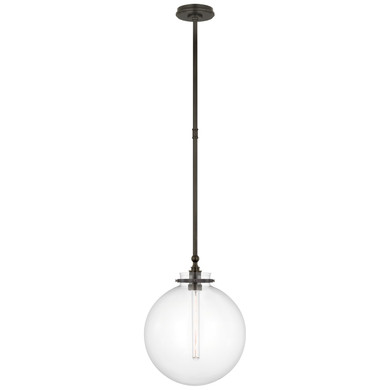 Pendants Glass Down by Visual Comfort Signature ( 268 | CHC 5542BZ-CG Parkington ) 