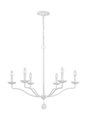 Mid. Chandeliers Candle by Visual Comfort Studio ( 454 | F3130/6PSW Annie ) 