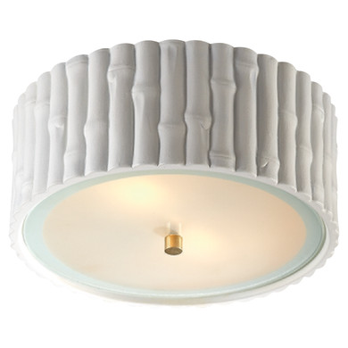 Flush Mounts Drum Shade by Visual Comfort Signature ( 268 | AH 4004WHT-FG Frank ) 