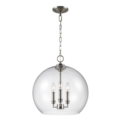 Pendants Glass Down by Visual Comfort Studio ( 454 | F3155/3SN Lawler ) 