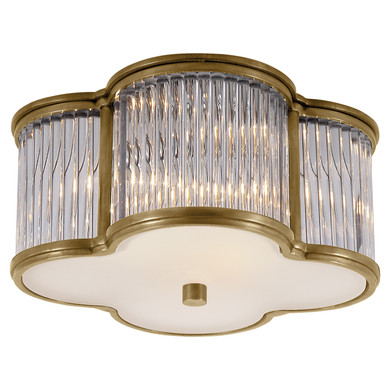 Flush Mounts Drum Shade by Visual Comfort Signature ( 268 | AH 4014NB/CG-FG Basil ) 