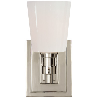 Sconces Single Glass by Visual Comfort Signature ( 268 | TOB 2152PN-WG Bryant Bath ) 