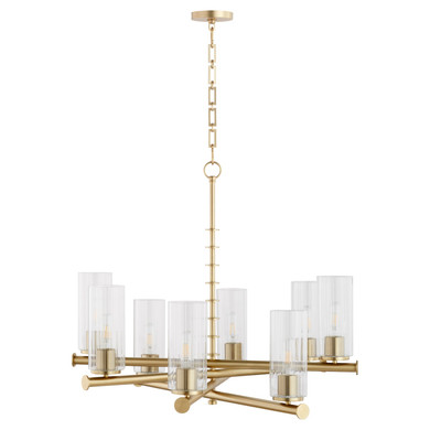 Mid. Chandeliers Glass Up by Quorum ( 19 | 641-8-80 Mercier ) 