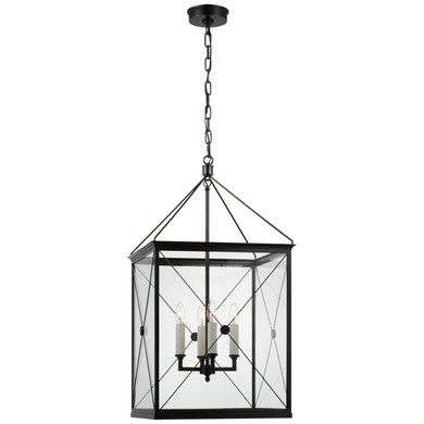Foyer/Hall Lanterns Glass w/Frame by Visual Comfort Signature ( 268 | JN 5087BZ-CG Rossi ) 