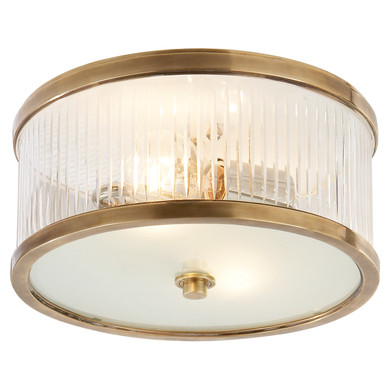 Flush Mounts Drum Shade by Visual Comfort Signature ( 268 | AH 4200HAB-FG Randolph ) 