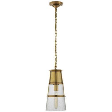 Mini Pendants Glass Down by Visual Comfort Signature ( 268 | TOB 5752HAB-SG Robinson ) 