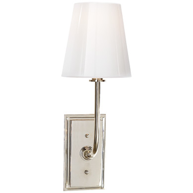 Sconces Single Candle by Visual Comfort Signature ( 268 | TOB 2190PN-WG Hulton ) 