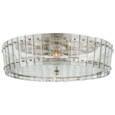 Flush Mounts Drum Shade by Visual Comfort Signature ( 268 | S 4652PN-AM Cadence ) 