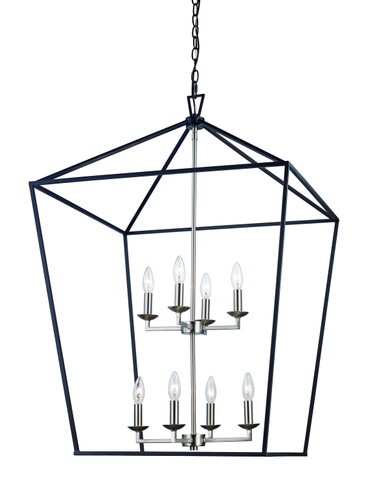 Foyer/Hall Lanterns Open Frame by Trans Globe Imports ( 110 | 10268 BK/BN ) 