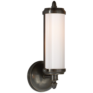 Sconces Single Glass by Visual Comfort Signature ( 268 | TOB 2206BZ-WG Merchant ) 