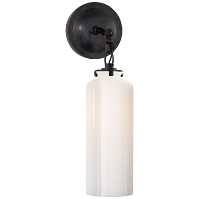 Sconces Single Glass by Visual Comfort Signature ( 268 | TOB 2225BZ/G3-WG Katie Cylider ) 