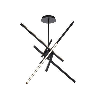 Mid. Chandeliers Starburst by W.A.C. Lighting ( 34 | PD-73129-BK Parallax ) 