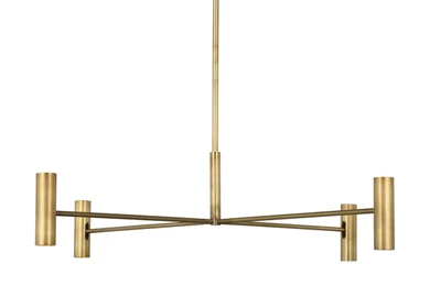 Mid. Chandeliers Metal Shade by Visual Comfort Modern ( 182 | SLCH57030HAB Ponte ) 