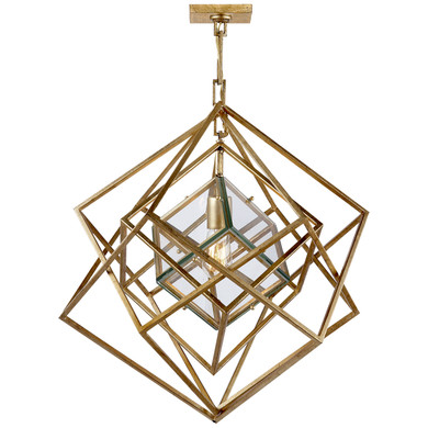 Foyer/Hall Lanterns Open Frame by Visual Comfort Signature ( 268 | KW 5020G-CG Cubist ) 