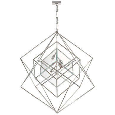 Foyer/Hall Lanterns Open Frame by Visual Comfort Signature ( 268 | KW 5022PN-CG Cubist ) 