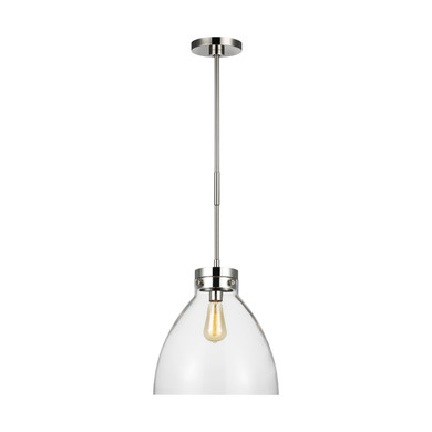 Pendants Glass Down by Visual Comfort Studio ( 454 | CP1121PN Garrett ) 